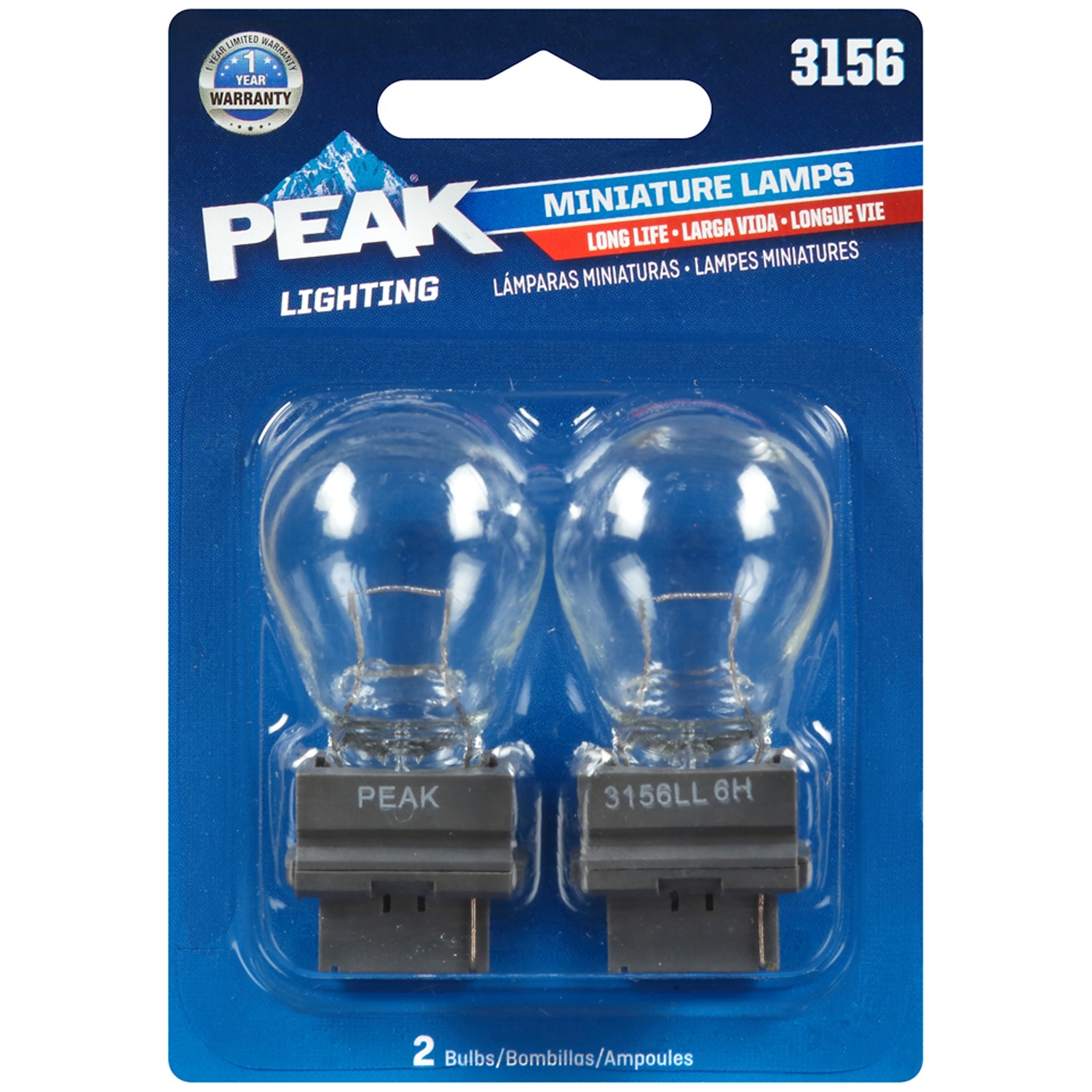PEAK 3156 12.8V Mini Incandescent Automotive Bulb (2-Pack)
