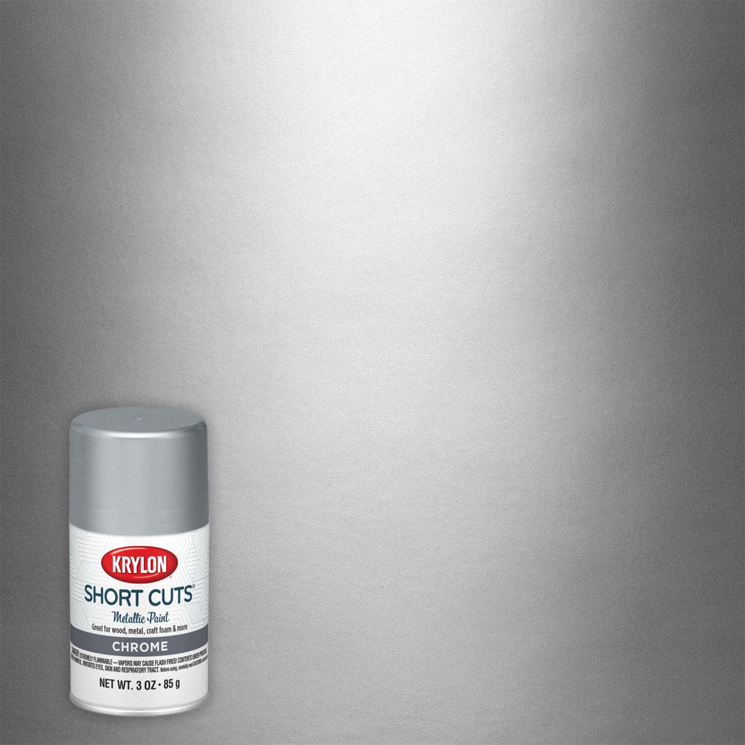 Short Cuts 3 Oz. High-gloss Chrome Spray Paint - Fast Drying, Multi-surface