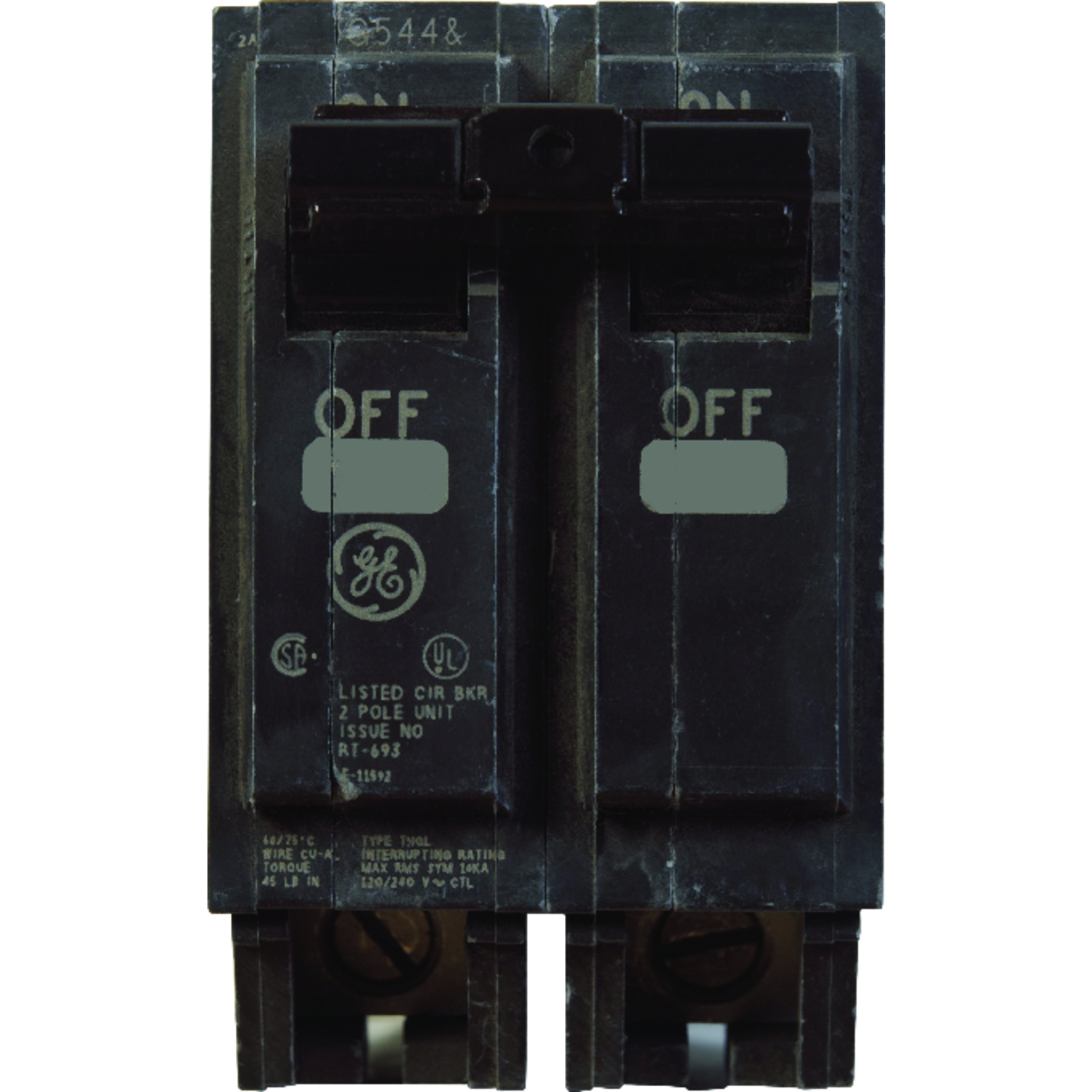 Thql 50a Double-pole Standard Trip Circuit Breaker - Model Thql2150