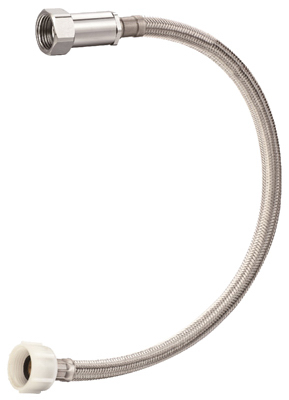 Mueller 3/8" Compression X 7/8" Ballcock X 12" Stainless Steel Toilet Connector