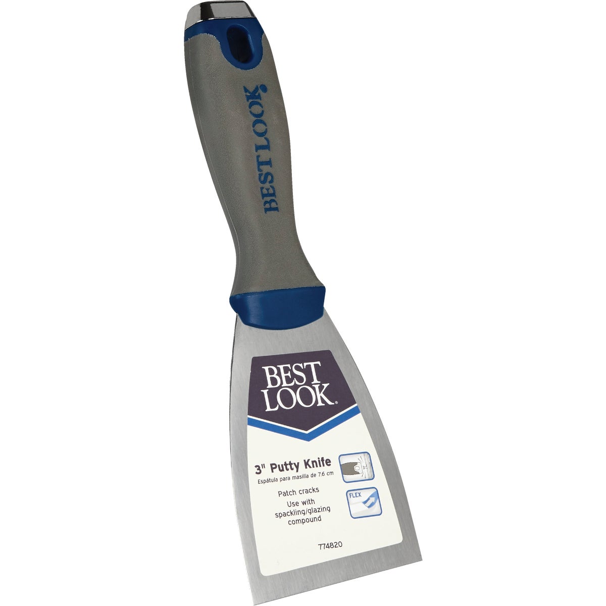 3 Inch Flex Ergo Scraper With Ergonomic Handle And Carbon Steel Blade