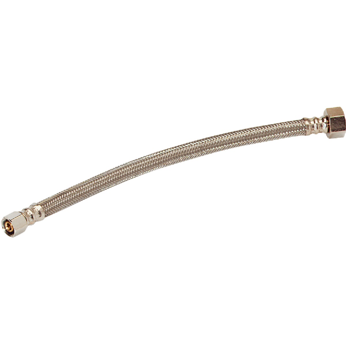 3/8 In. C X 1/2 In. F X 12 In. L Stainless Steel Faucet Connector