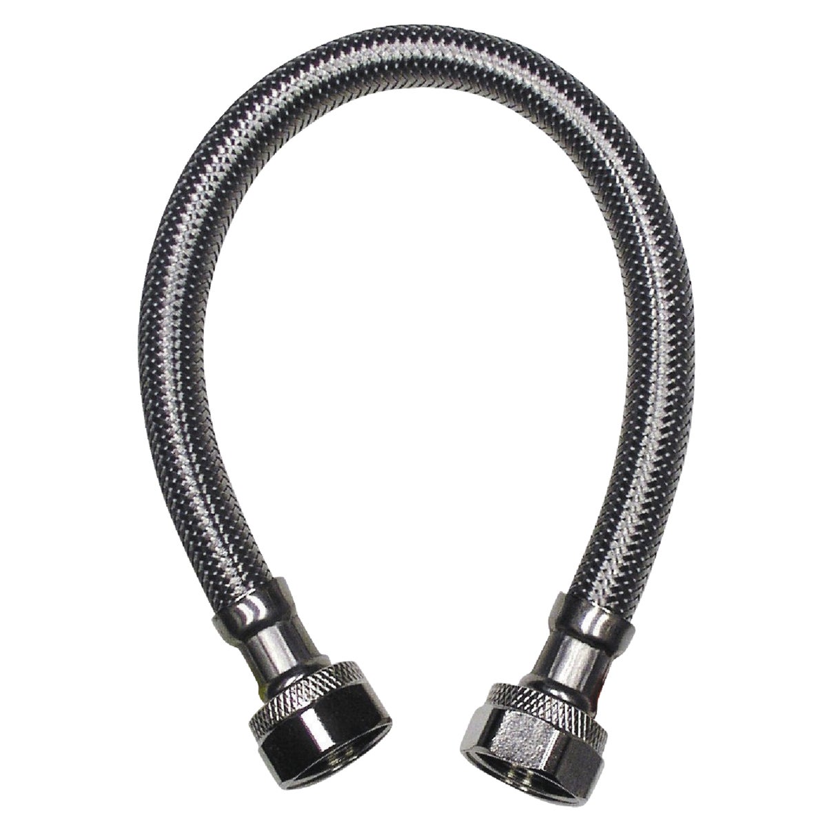 1/2 In. F X 1/2 In. F X 12 In. L Stainless Steel Faucet Connector