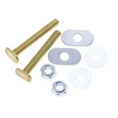 Do it Best 1/4 In. Brass Toilet Bolt Set