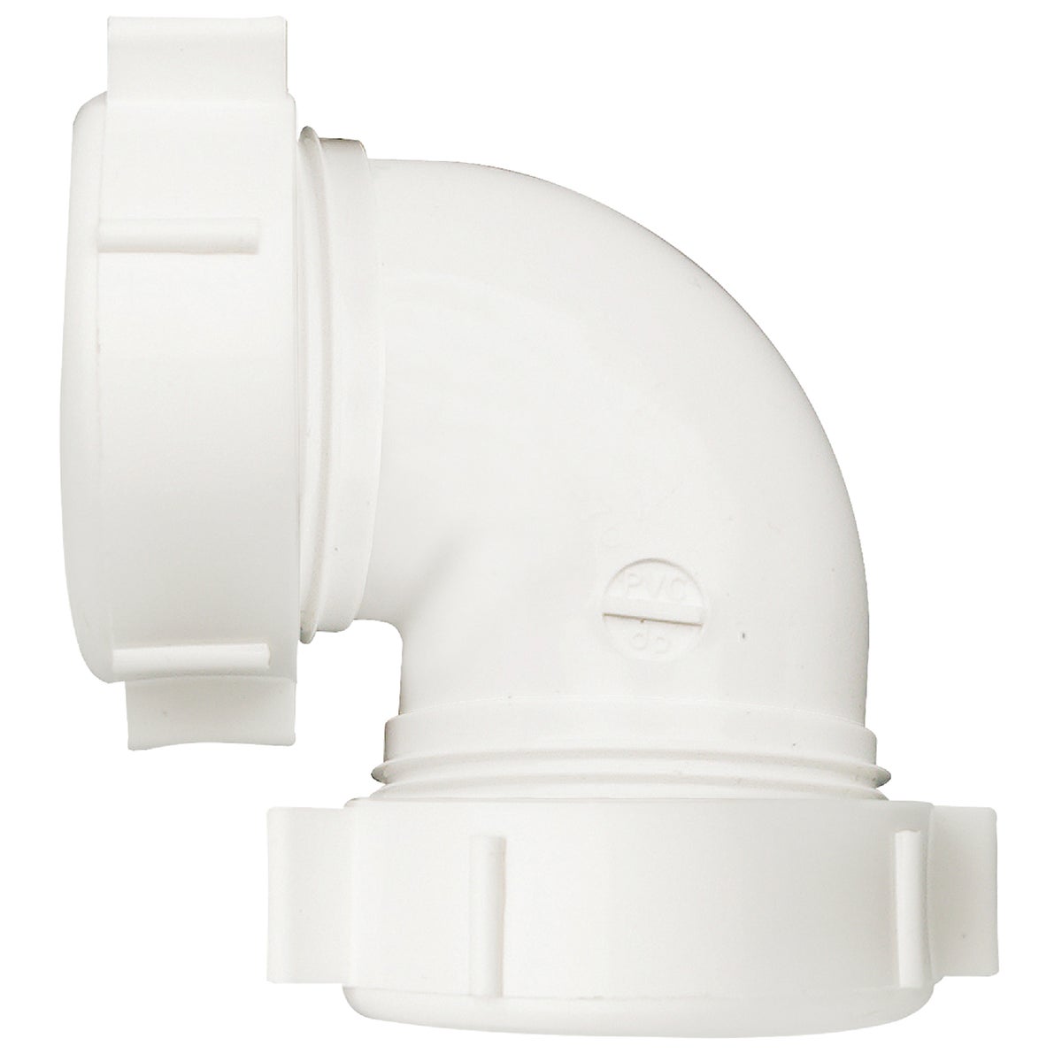 1-1/2 In. White Pvc 90 Degree Slip Joint Elbow Coupling With Washers