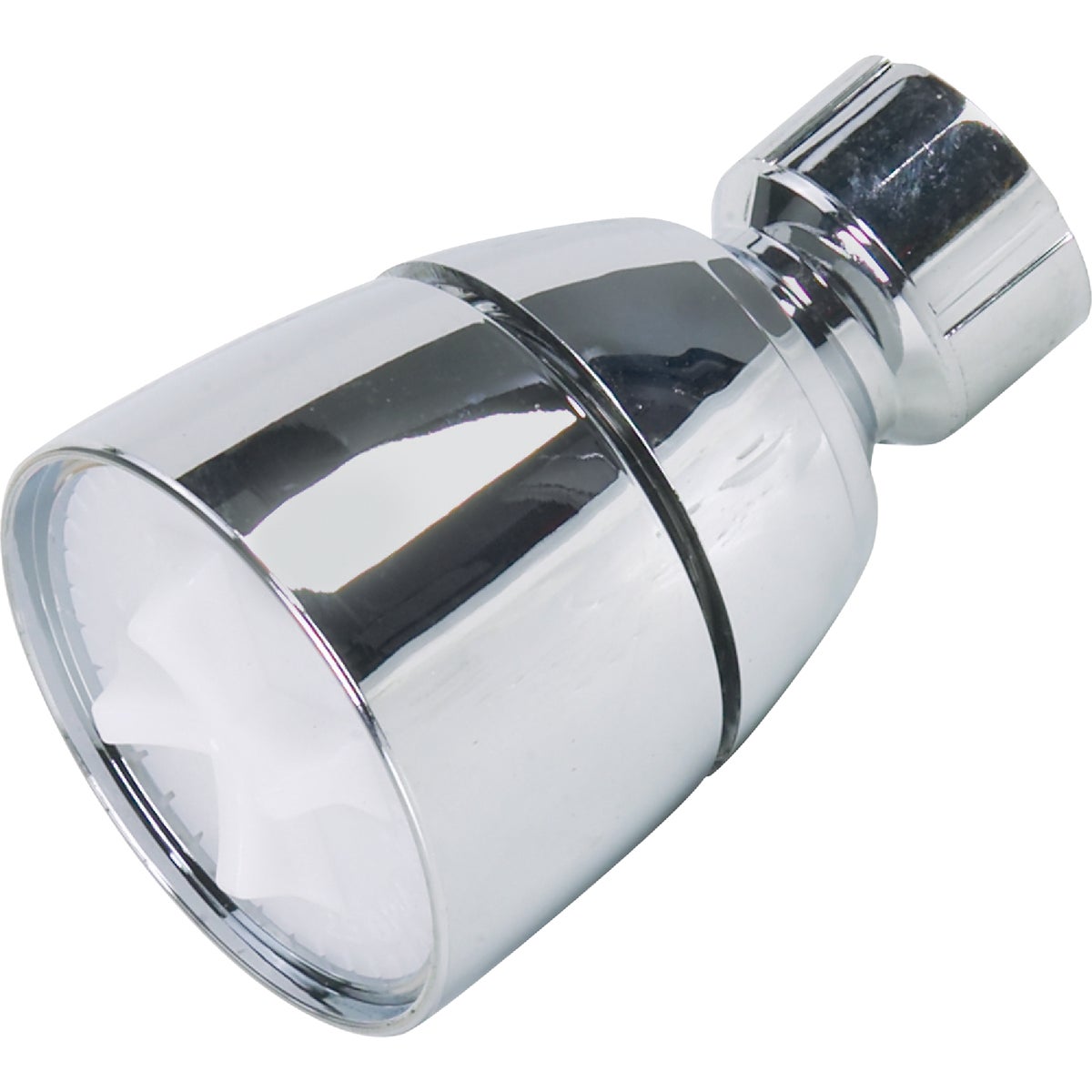 1-spray 2.5 Gpm Fixed Shower Head, Chrome-plated Plastic