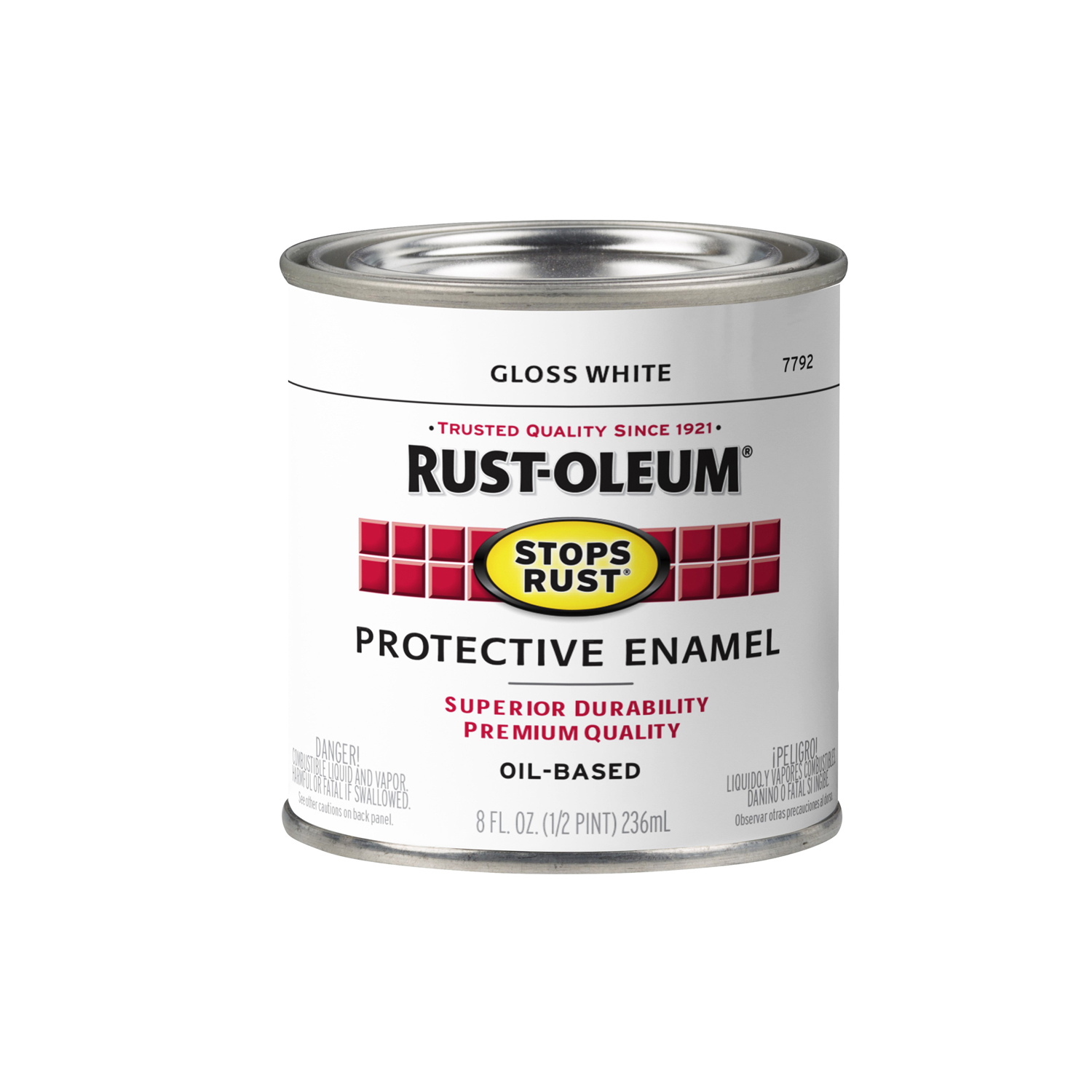 Stops Rust 1/2-Pint White Gloss Enamel