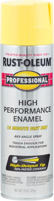 Professional 15 Oz. Gloss Safety Yellow Industrial Enamel Spray Paint