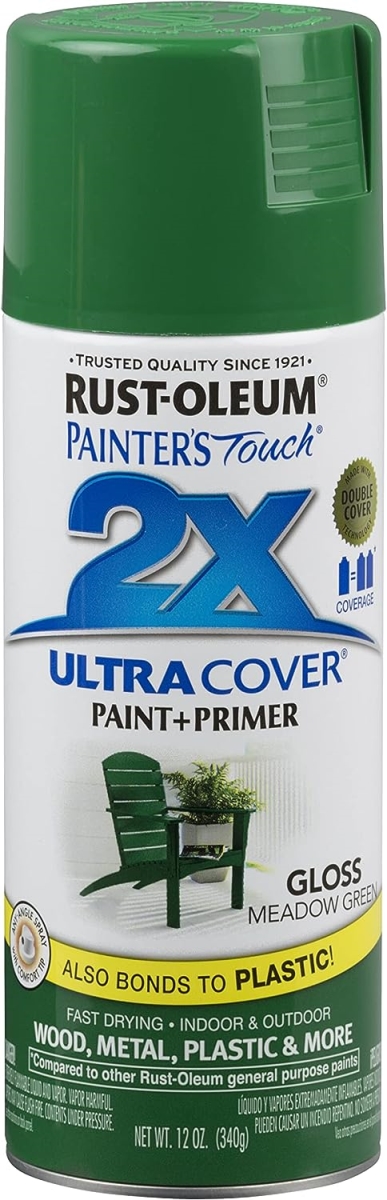 2x Ultra Cover 12 Oz. Gloss Spray Paint, Meadow Green