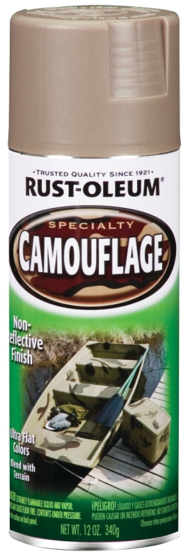 Specialty Camouflage Spray Paint, Khaki, 12-oz.