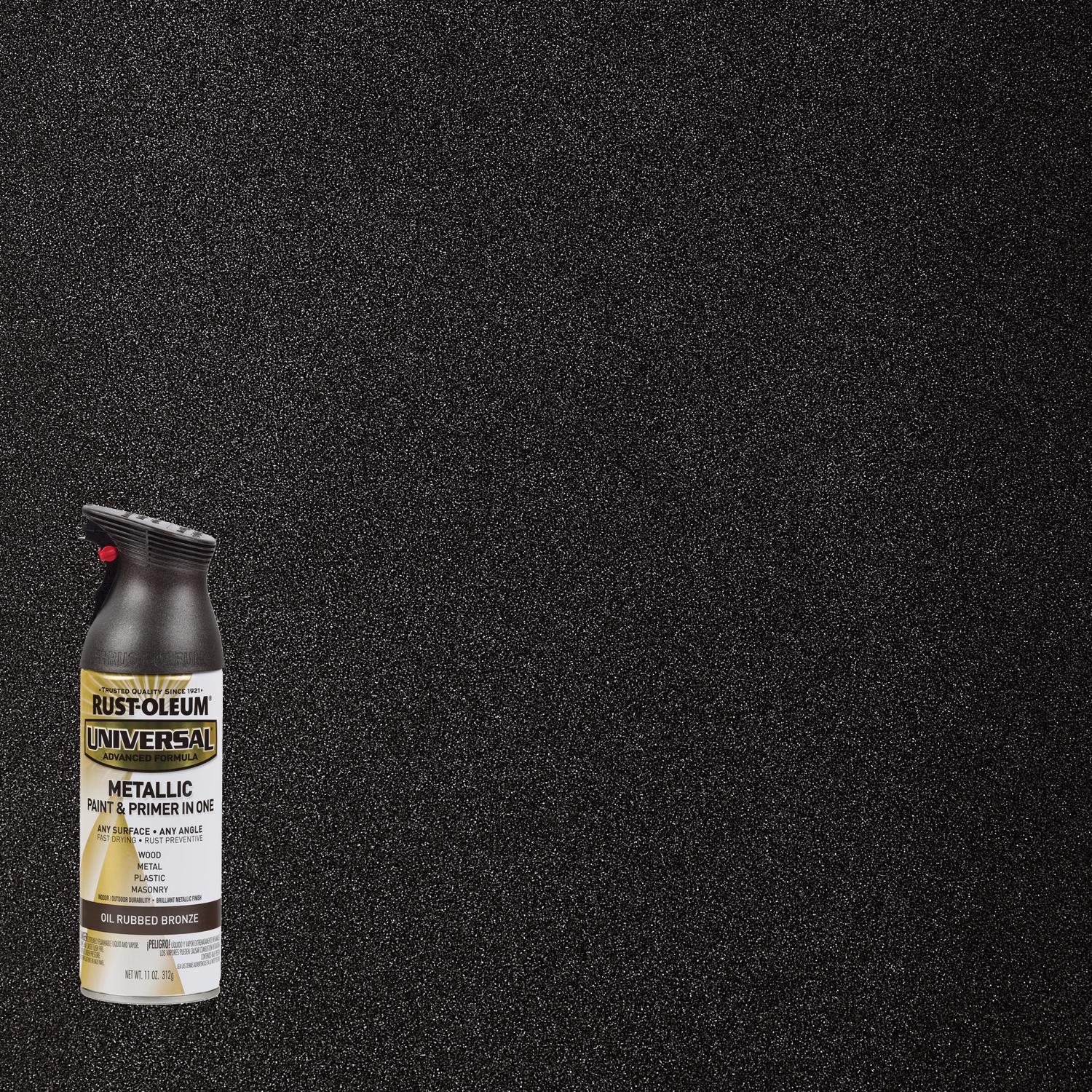 Universal Paint & Primer Metallic Spray Paint, Oil-Rubbed Bronze, 11-oz.