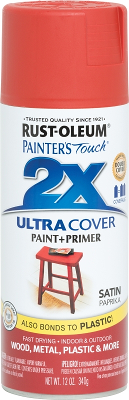 Painter's Touch 2X Spray Paint, Satin Paprika, 12 oz.