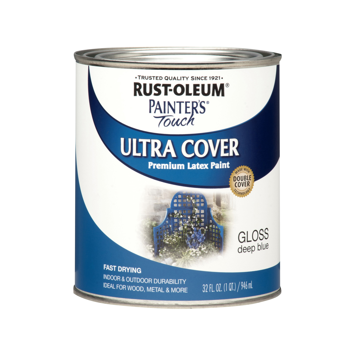 Painter's Touch Ultra Cover Latex Paint, Deep Blue, Qt.
