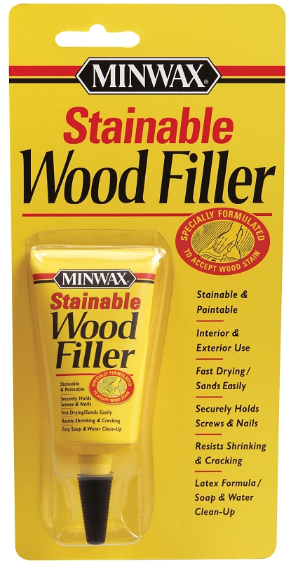 Stainable Wood Filler, Indoor/Outdoor, 1 oz.