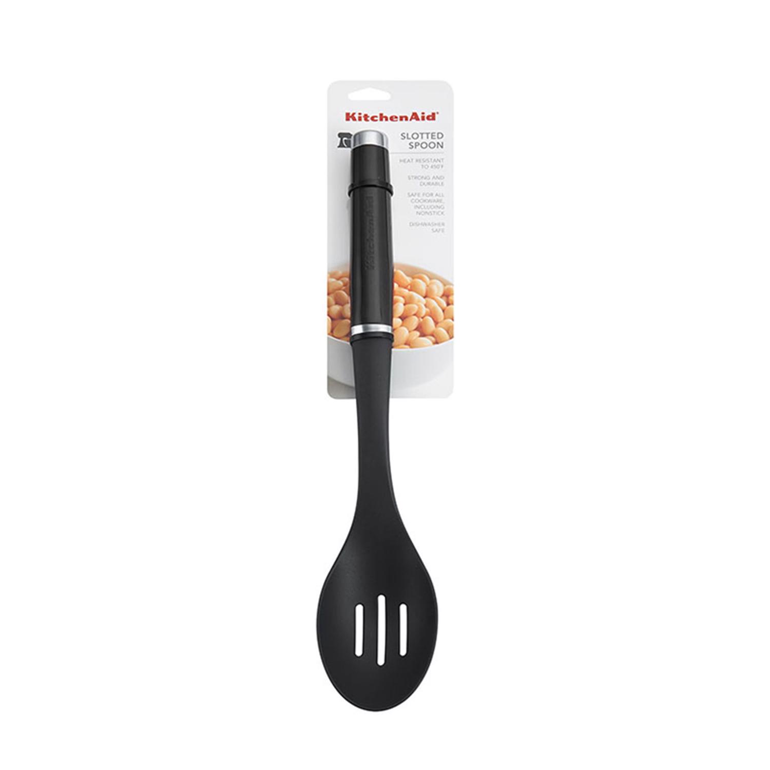 KitchenAid 13 In. Black Nylon Slotted Spoon