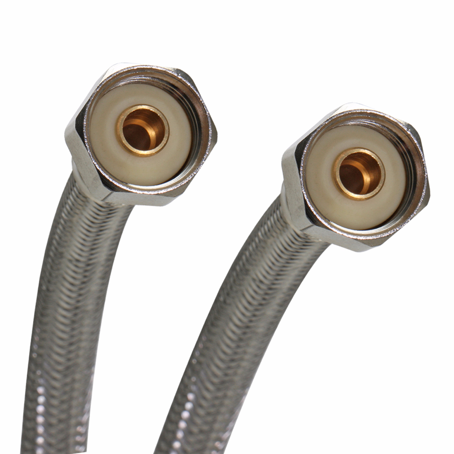 Universal 20 In. Stainless Steel Faucet Connector With No-burst Design