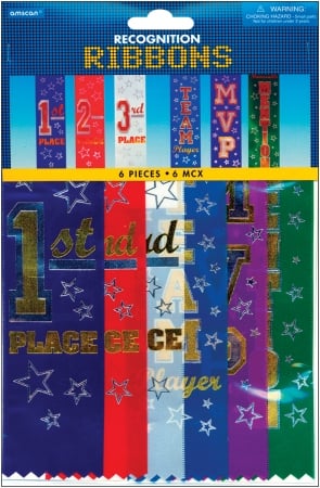 Amscan 215391 Recognition Ribbons 7-1/2X2 6/Pkg