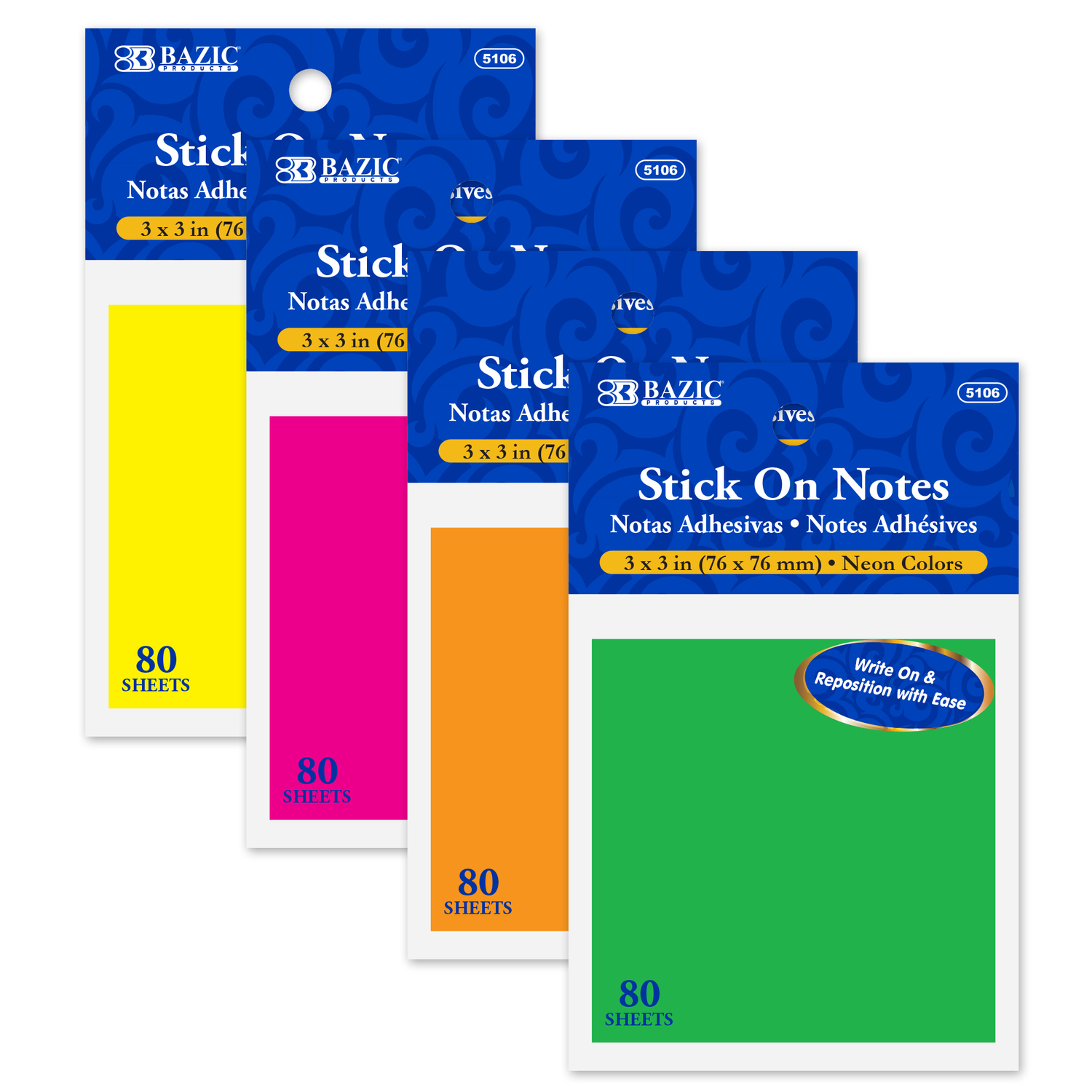 Neon Sticky Notes - 1 pad