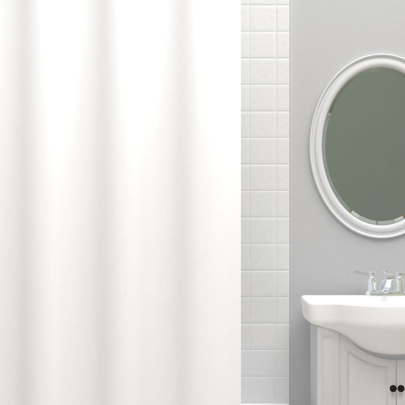 72 In. H X 70 In. W Heavy Weight White Solid Shower Curtain Liner Peva