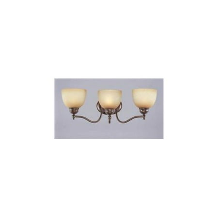 69454 Saddle Bronze 3 Light 22" Wide Bathroom Fixture
