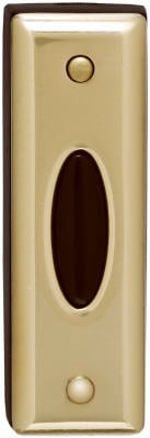 Rc4130 Wireless Push Button Door Chime - Brass Finish