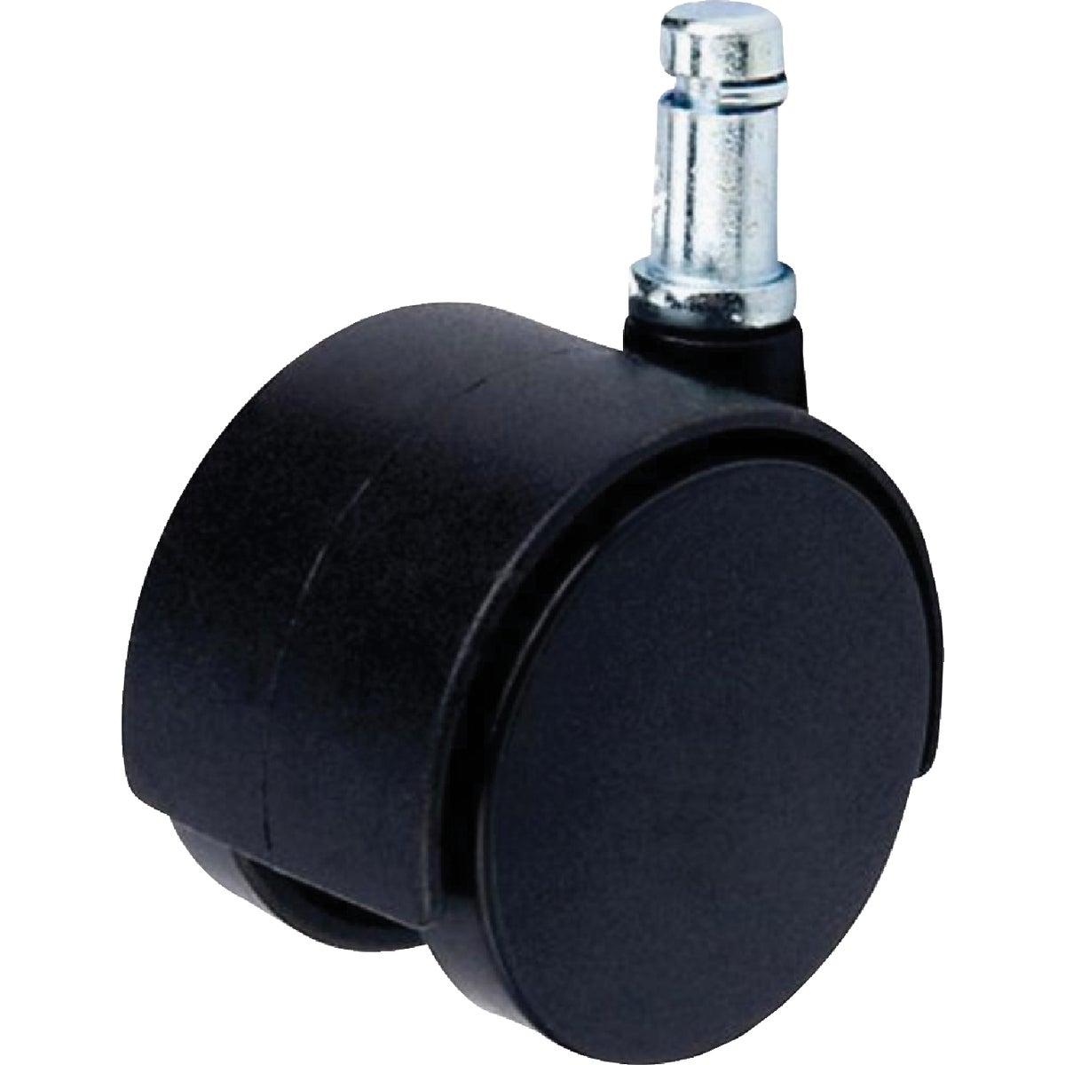 2 Inch Diameter Black Twin Wheel Caster With 7/8 Inch Stem - Model 243639