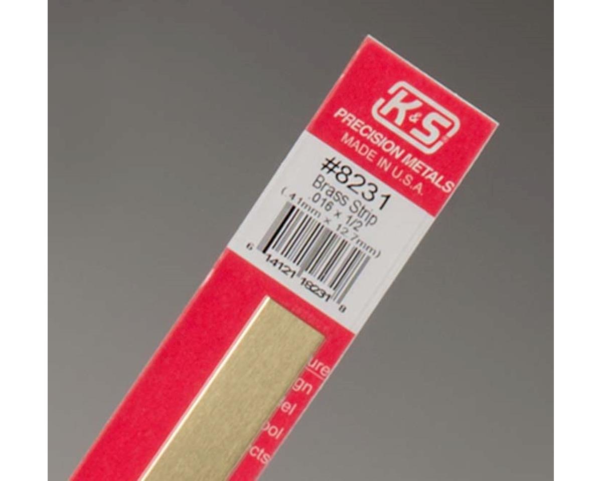 K&S Brass 1/2 In. x 12 In. Strip Stock
