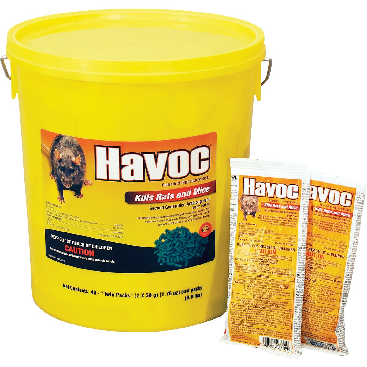Havoc Pellet Bait Pack Rat And Mouse Poison (80-Pack)