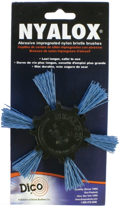 Nyalox 4 In. X 1/4 In. Fine Aluminum Oxide Flap Brush For Wood And Metal