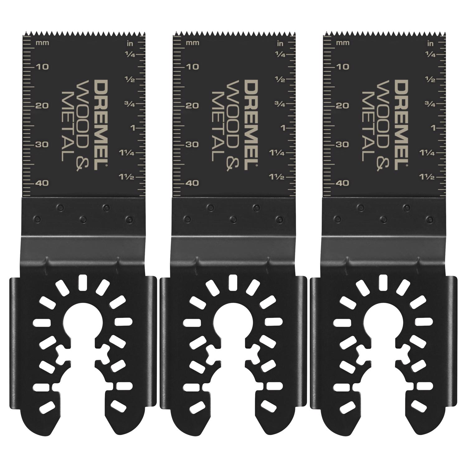 Dremel Universal 1-1/4 In. Bi-Metal Wood/Metal Flush Cut Oscillating Blade (4-Pack)
