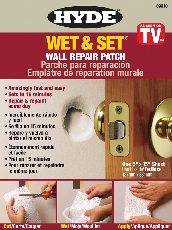 Wet & Set Drywall Repair Patch, 5 x 15-In.