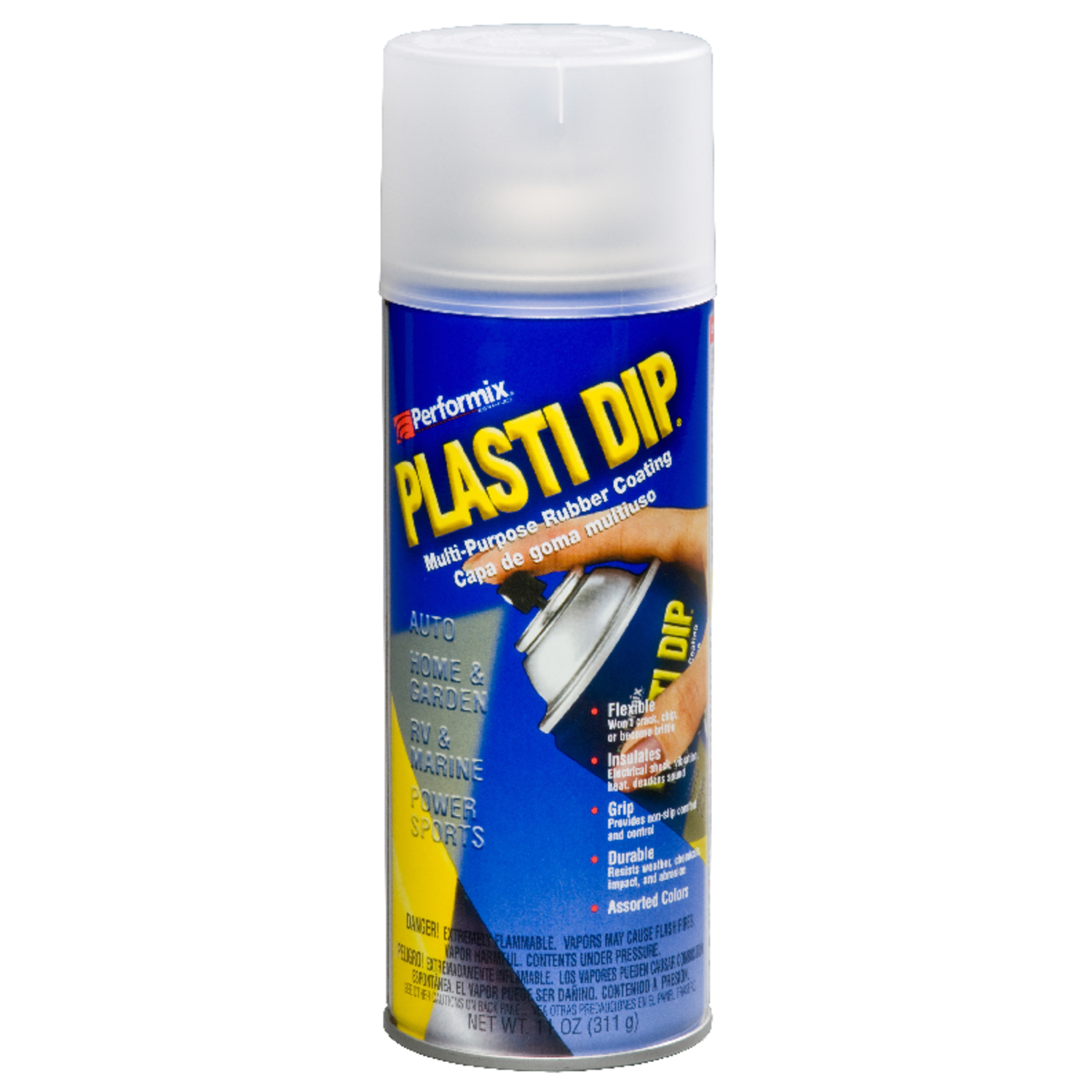 Rubber Coating Spray, Air Dry, Clear, 11 oz.