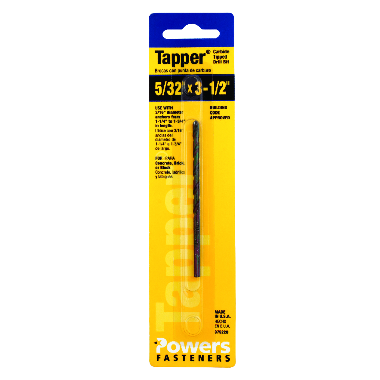 5/32 In. X 3-1/2 In. Carbide Tipped Drill Bit