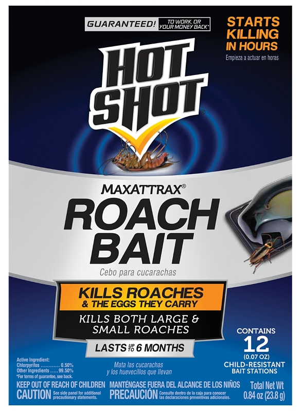 Hot Shot Max Attrax 0.84 Oz. Solid Roach Bait Station (12-Pack)