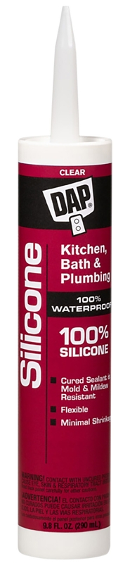 Kitchen/Bath Silicone Sealant, Clear, 9.8-oz.