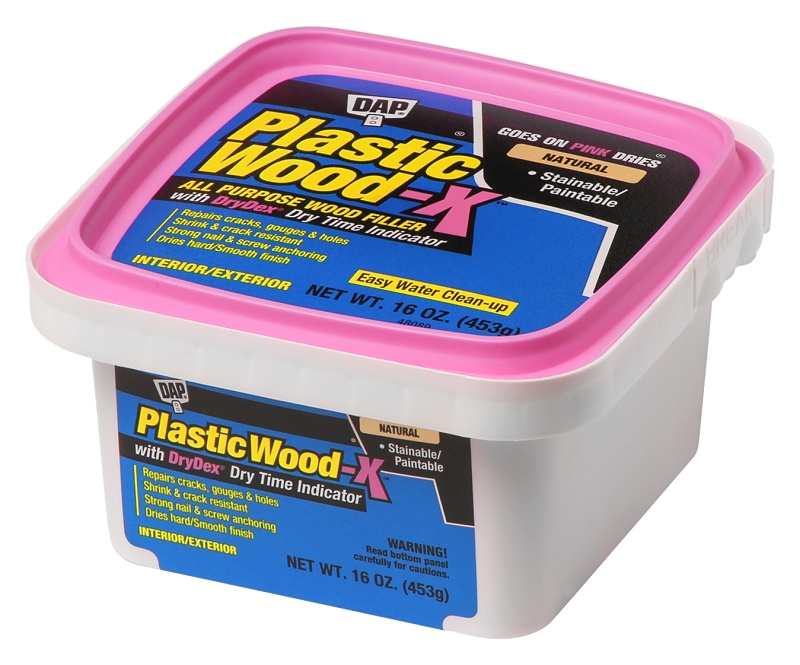 Plastic Wood-X Stainable Wood Filler with DryDex Dry Time Indicator, 16-oz.