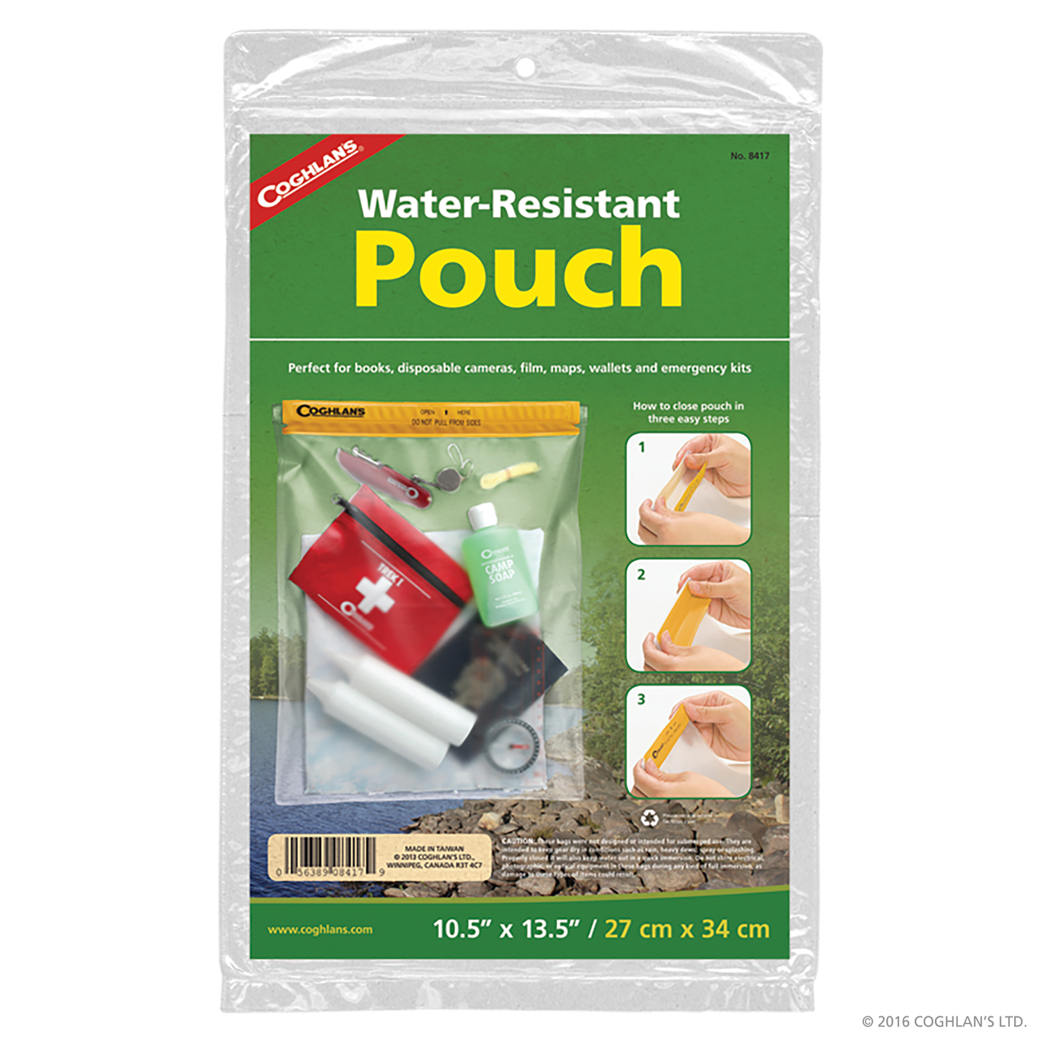 Coghlan's 10.5-inch X 13.5-inch Water Resistant Vinyl Pouch