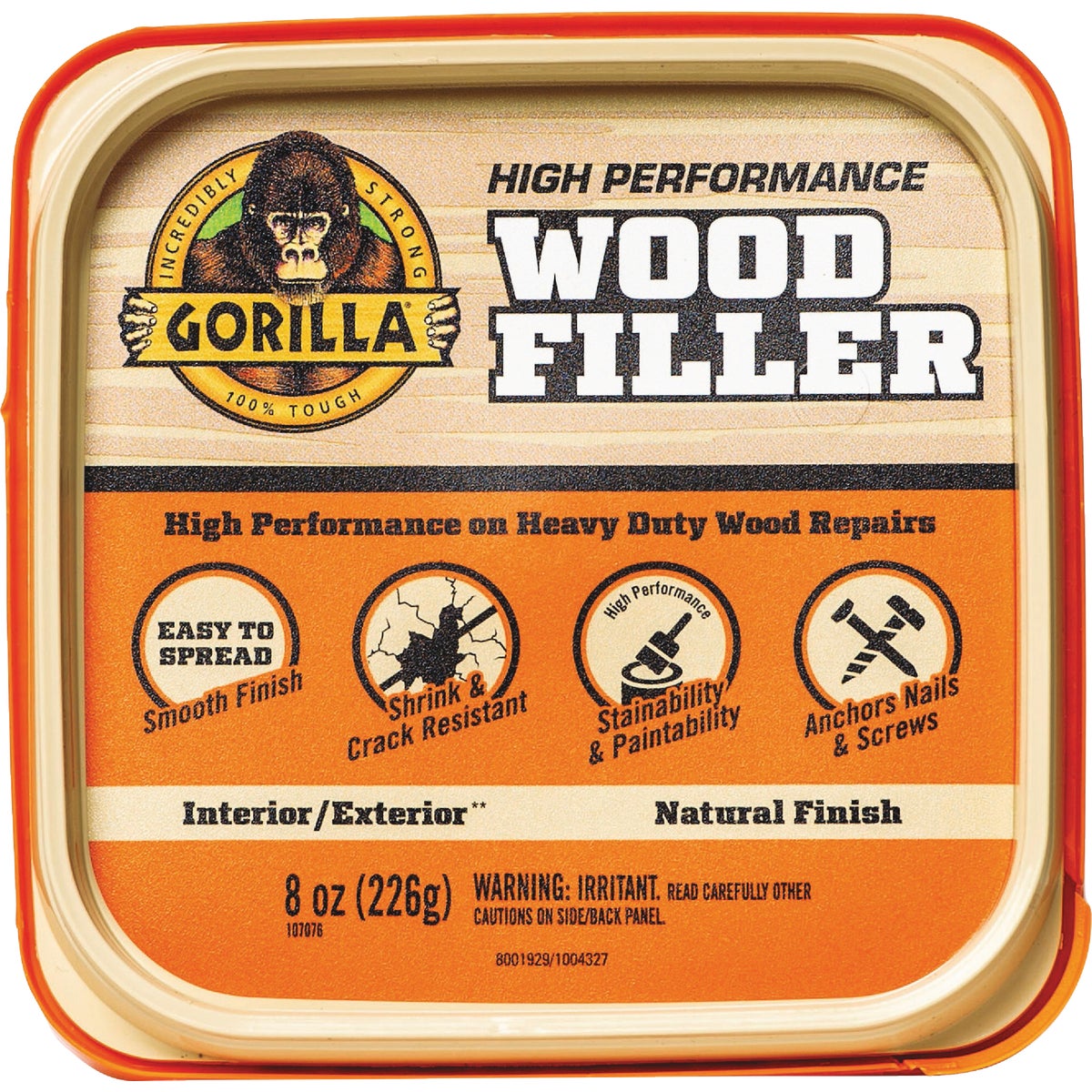 All Purpose Wood Filler, 8-oz. Tub
