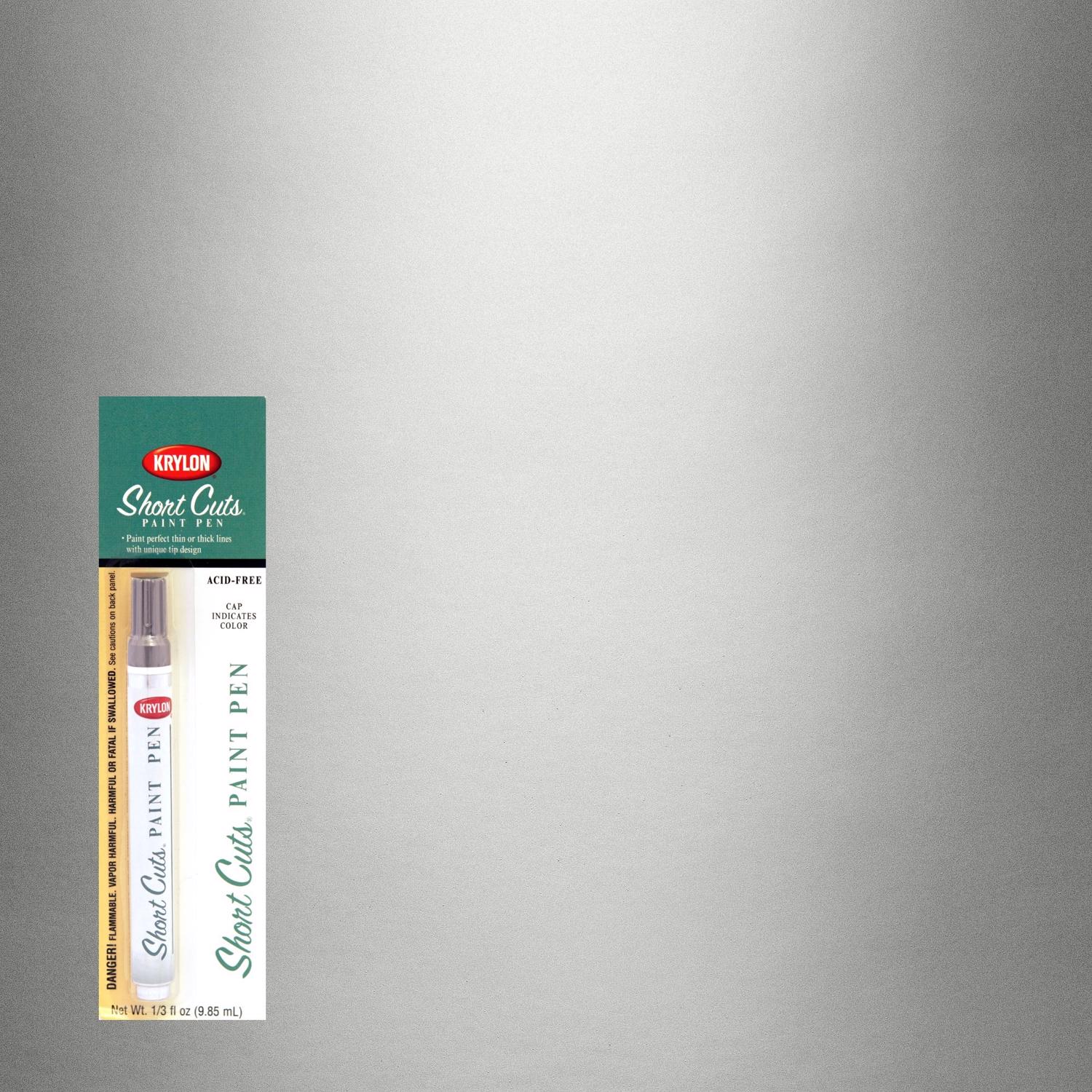 Short Cuts 1/3 Fl Oz Chrome Gloss Paint Pen - Fast Drying, High-gloss Finish