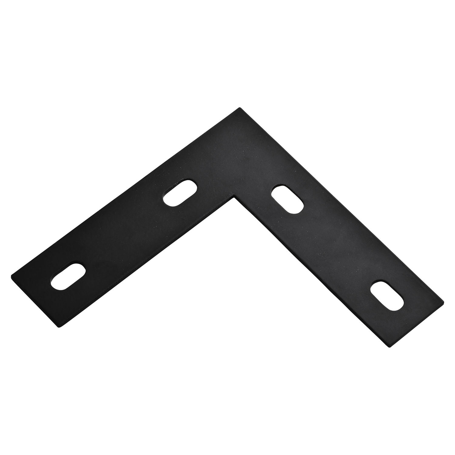 Flat Corner Brace, Black Steel, 1-1/2 x 6-1/2 In.