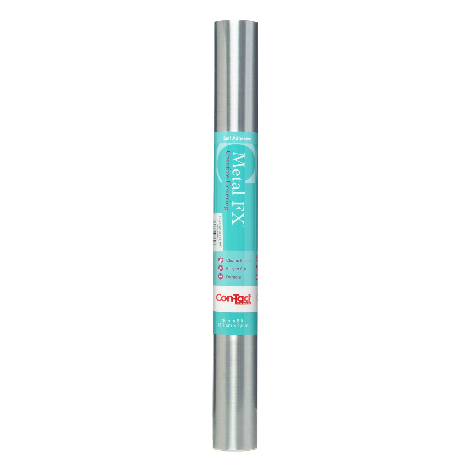 Creative Covering Metal Fx 18 In. X 6 Ft. Stainless Steel Self-adhesive Shelf Liner