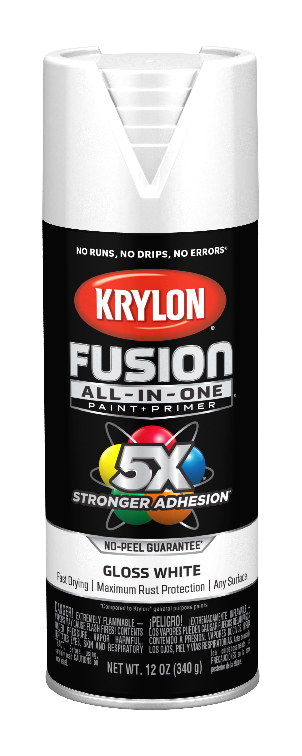 Fusion All-In-One Spray Paint + Primer, Gloss White, 12-oz.