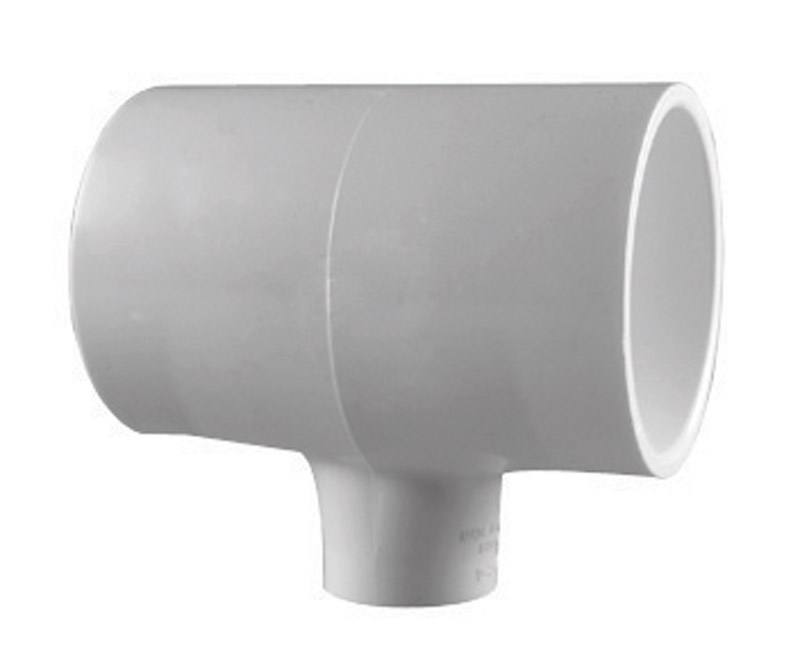 Charlotte Pipe 1 In. A x 1 In. B x 3/4 In. C Schedule 40 Pressure Reducing PVC Tee