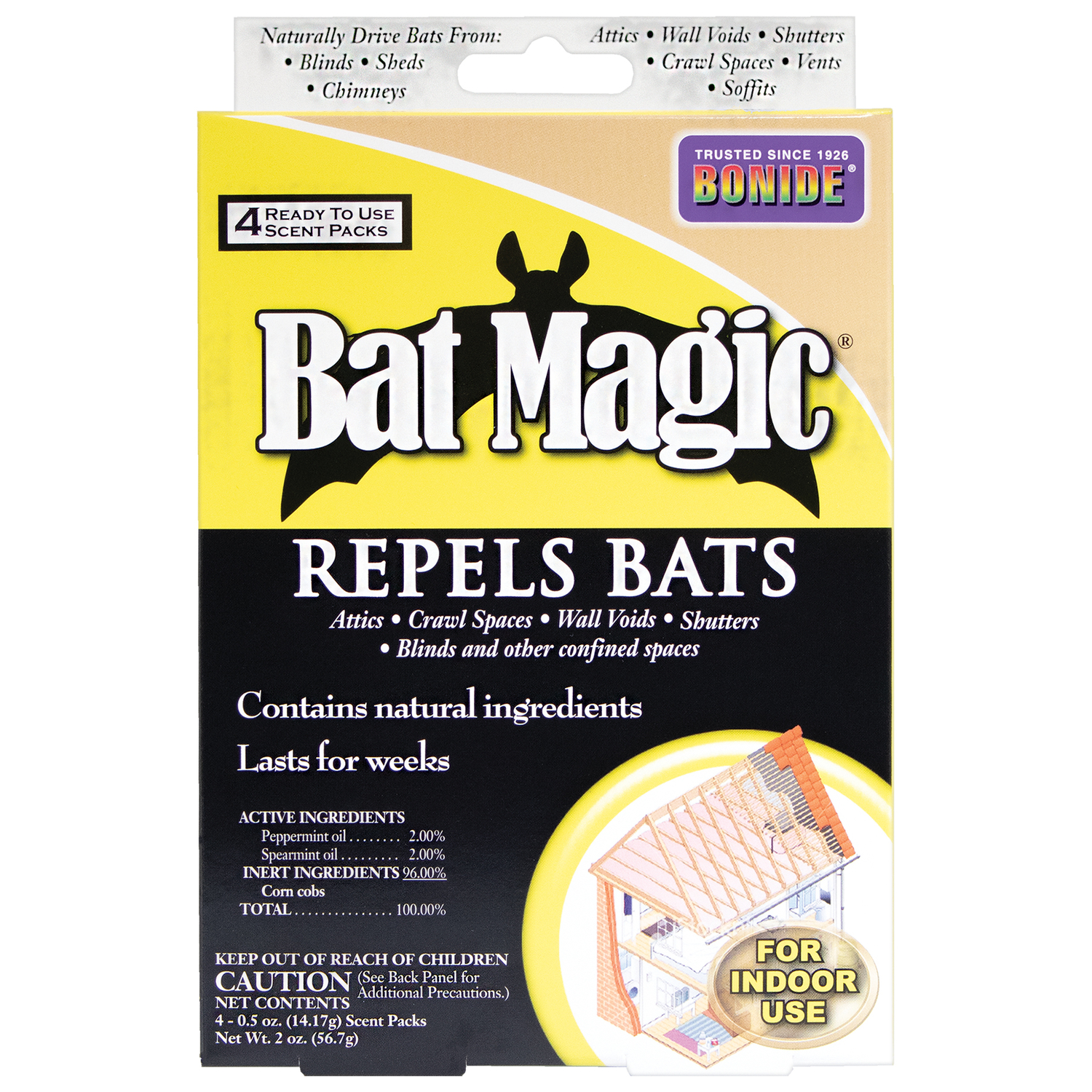 Bonide Bat Magic Granular Bat Repellent Place Packs (4-Pack)
