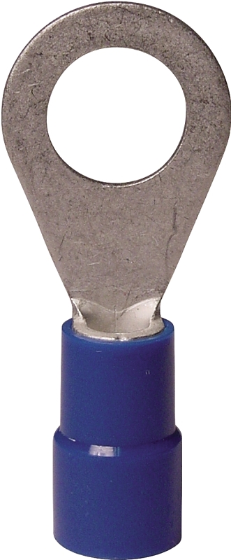Gardner Bender 16 to 14 AWG #8 to #10 Stud Size Blue Vinyl-Insulated Barrel Ring Terminal (100-Pack)