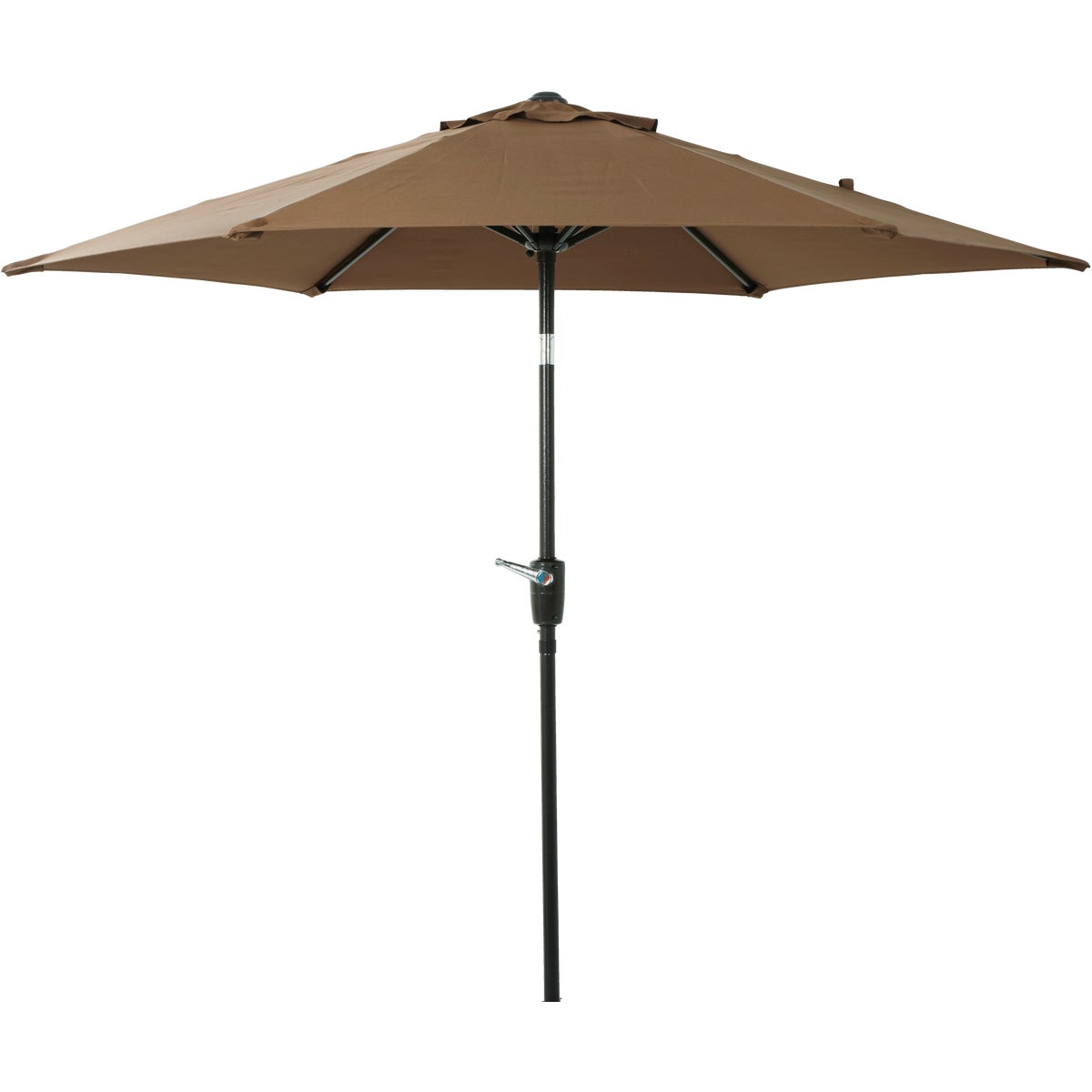 7.5 Ft. Aluminum Tilt/crank Brown Patio Umbrella With Storage Bag