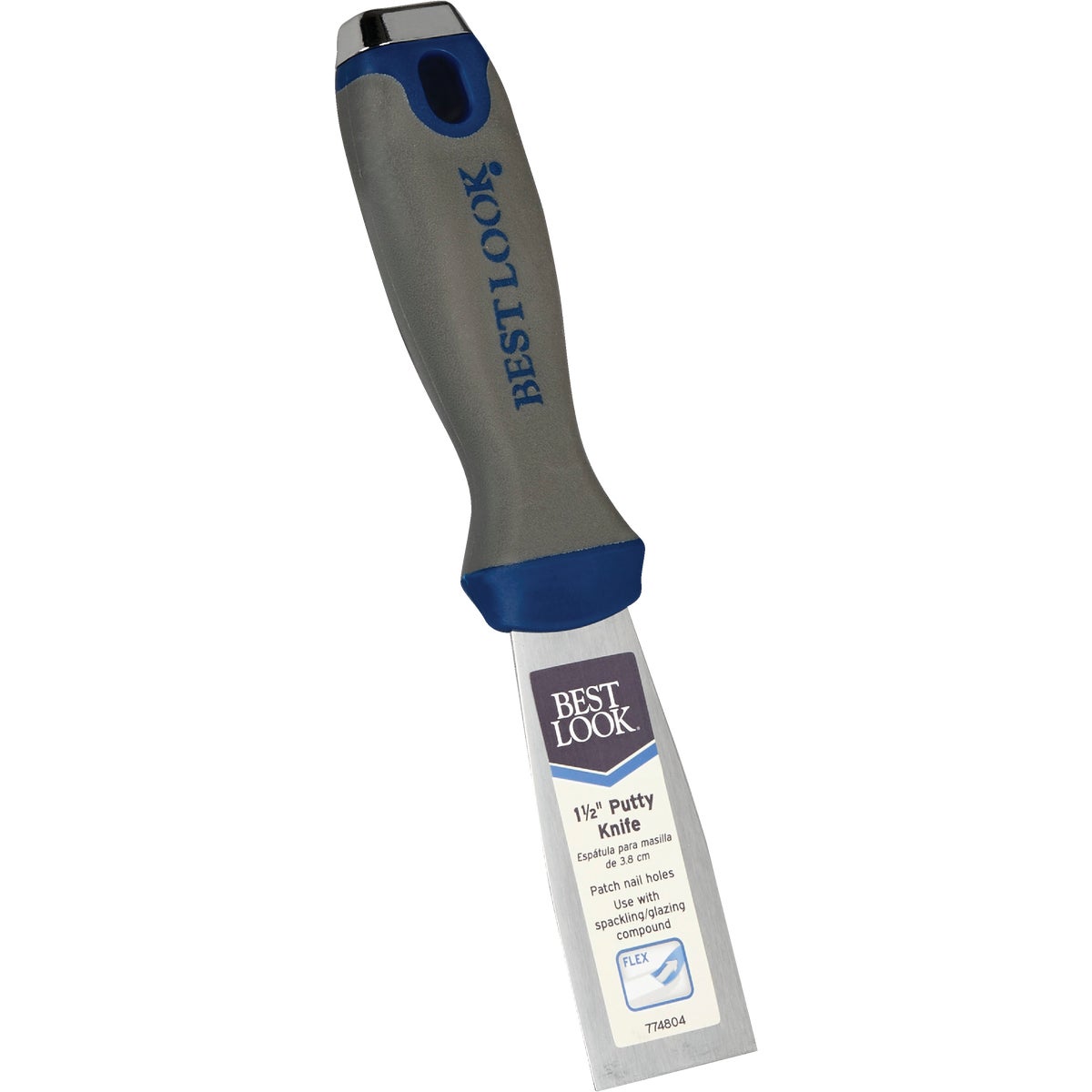 1-1/2 Inch Flex Ergo Putty Knife With Ergonomic Handle And Carbon Steel Blade