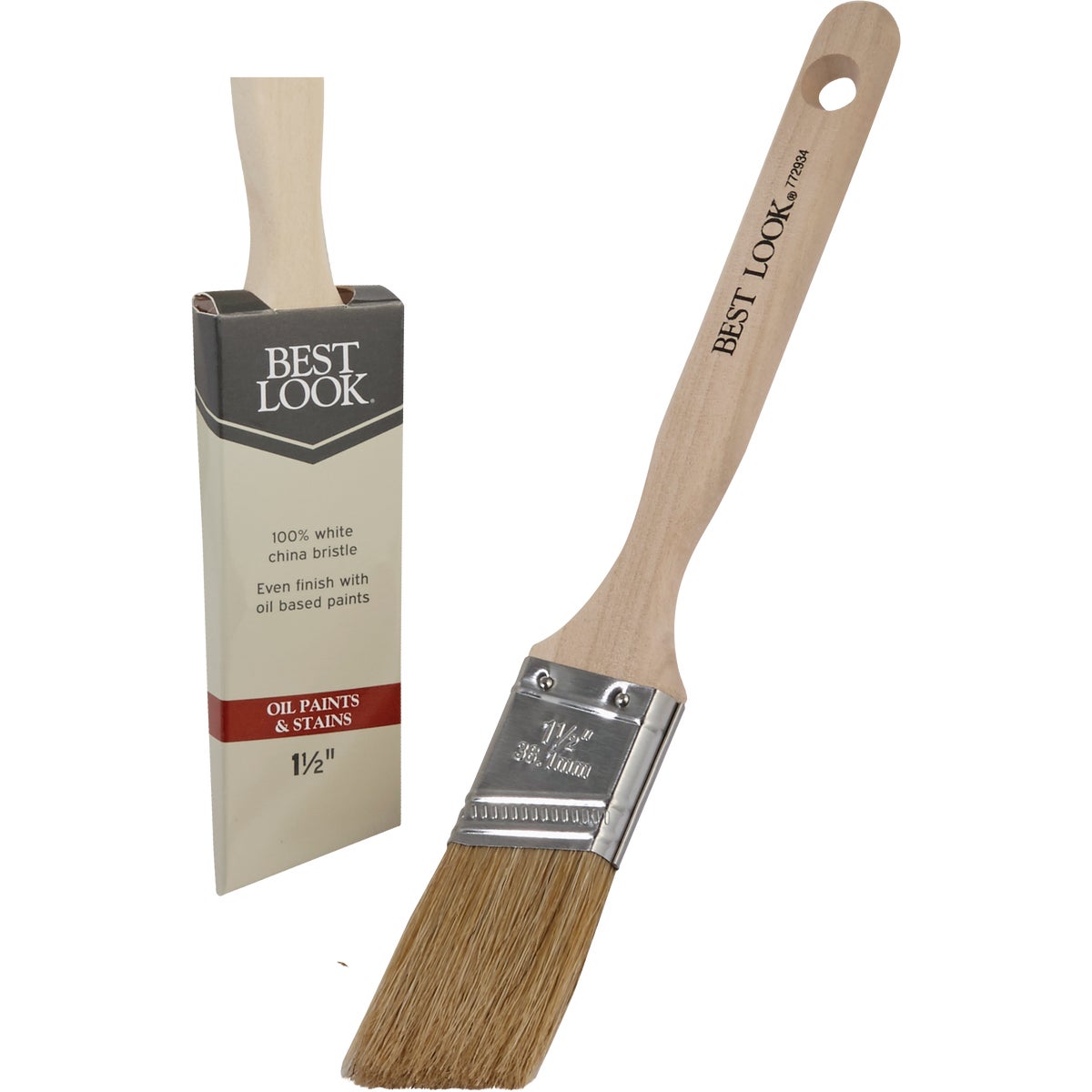 1.5 Inch Angle White Natural China Bristle Paint Brush - Model 772934