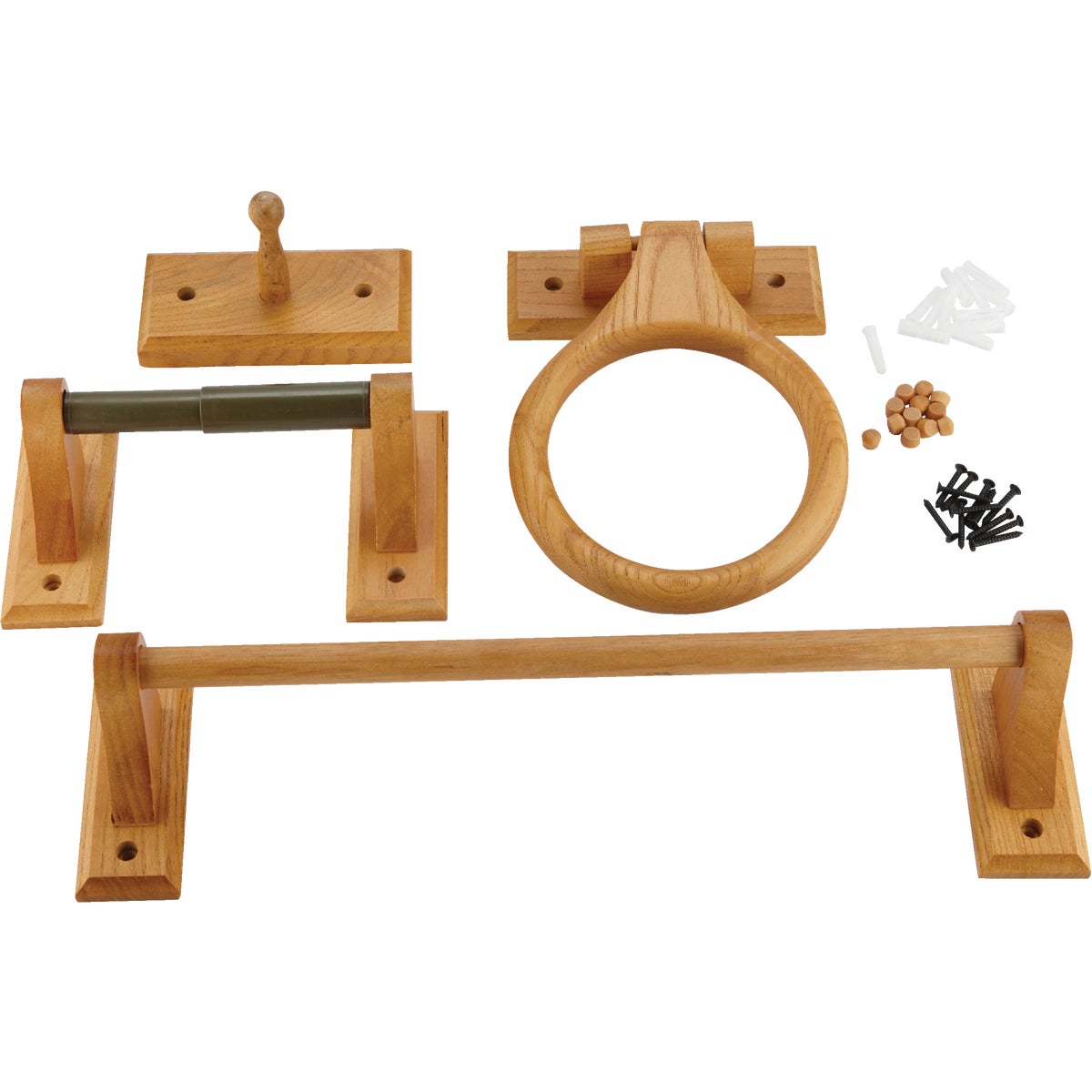 Sierra Medium Oak 4-piece Bath Hardware Set - Cm021001q