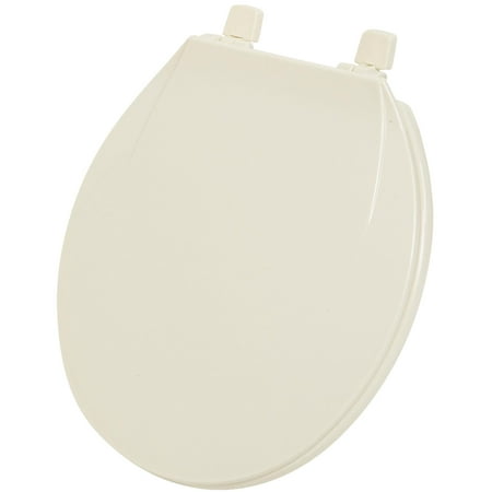 Home Impressions Round Closed Front Bone Plastic Toilet Seat